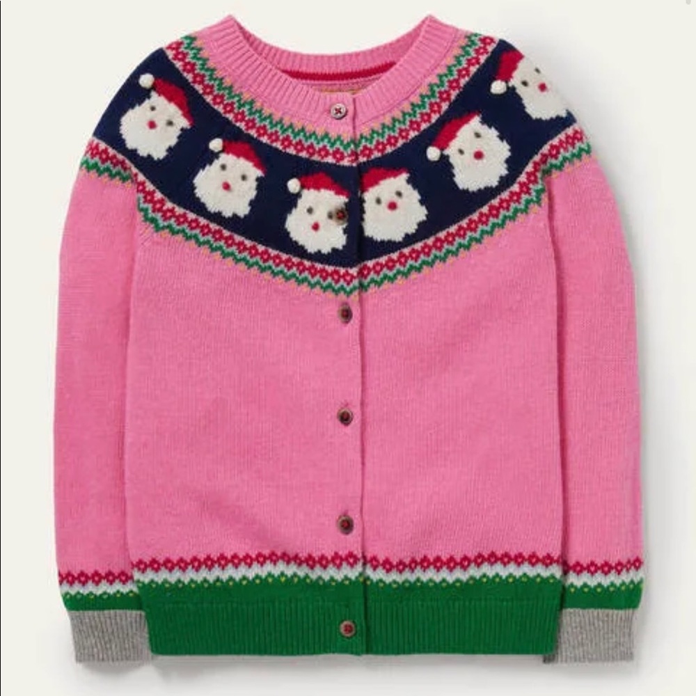 NWT Mini Boden Cosy Fair Isle Cardigan - Picture 1 of 12
